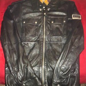 DIESEL MENS LEATHER JACKET - LIKE NEW - AUTHENTIC